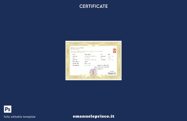 Certificato di matrimonio in stile verificato Serbia Modello Word e PDF